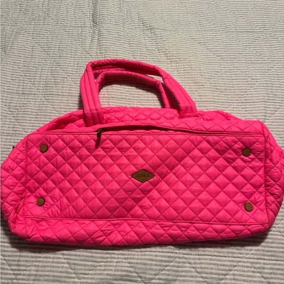 RARE MZ Wallace Hot Pink Travel Jim Duffle - Picture 3 of 6